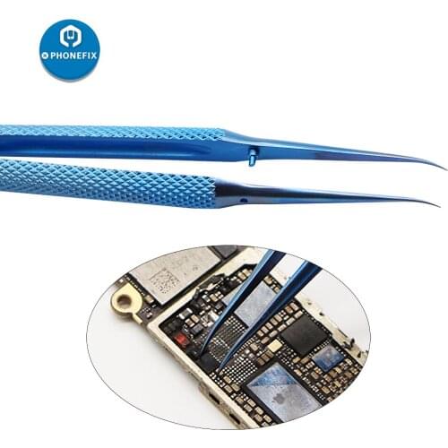 Precision Titanium Alloy Tweezers Stainless Steel Straight Curved Tweezers PCB soldering Phone Fingerprint Repair