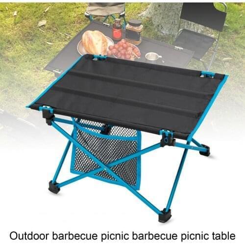 Mini Portable Table Multi-functional Storage Bag Space-saving Waterproof Long Service Life Plastic Foot Cover Table for Picnic