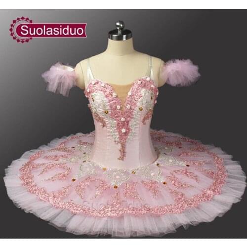 Adult Pink Professional Tutu Ballet Tutus For Performance Sleeping Beauty Costumes Girls Ballet Stage Wear Apperal LD0001