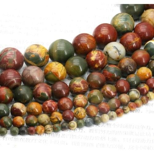 Multicolor picasso round loose beads 4mm 6mm 8mm 10mm 12mm 14mm size optional 15inches 2 piece/lot stone beads women jewelry