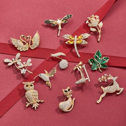 SHUANGR Bird Brooches For Clothes