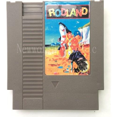Rodland Video Game Cartridge Card For 72 Pin 8 Bit Game Player