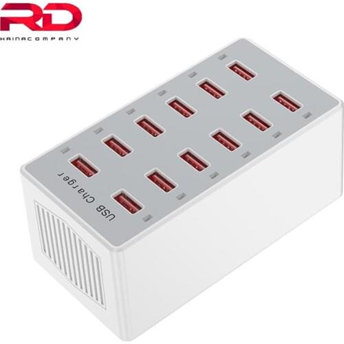 60W Multi usb Charger 12 ports Fast Charging Multi-Function Desktop Quick Charge Charger For iPhone x xs max huawei mate 30