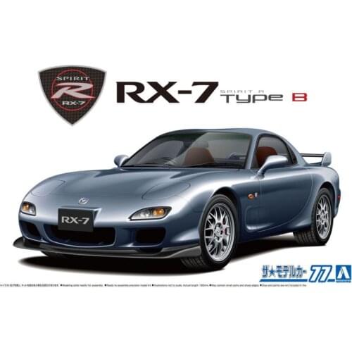 1 / 24 Mazda Fd3s RX-7 Spirit R Type B'02 06193 DIY Hand Assembled Car Model Display Collectible Toy Plastic Assembly Model Kit