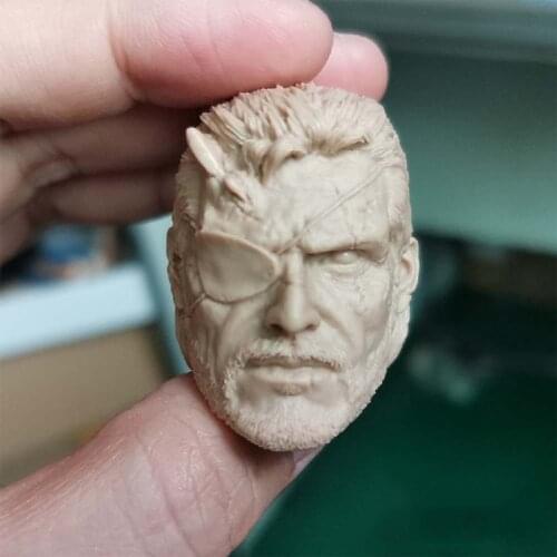 1/6 Old Snake Unpainted Head Models for 12''Figures Bodies Accessories DIY