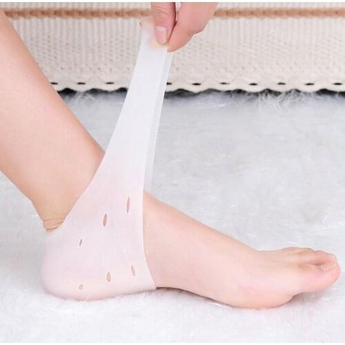 1 Pair Feet Care Socks Silicone Moisturizing Gel Heel Socks With Hole Cracked Foot Skin Care Protectors Foot Care Tool