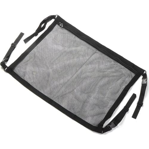 1pc Portable Car Ceiling Storage Bag Interior Auto Organizer Mesh Net Vehicle Ceiling Storage Bag Cargo Pocket Goods 70x50cm