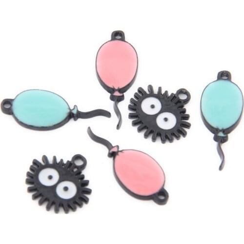 10pcs Gold metal diy enamel eggette briquet balloon charms for bracelet/earring/necklace jewelry making pendants ornament