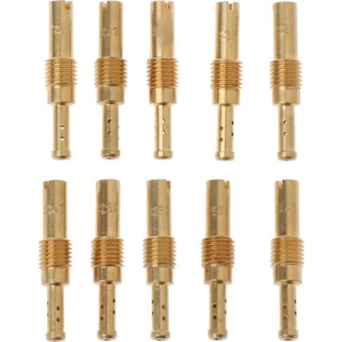 A5KD 10pcs Carburetor Slow Jets Jet Kit For PWK OKO CVK Mikuni KOSO Motorcycle Carburetor Vice Injectors Nozzle #32-55