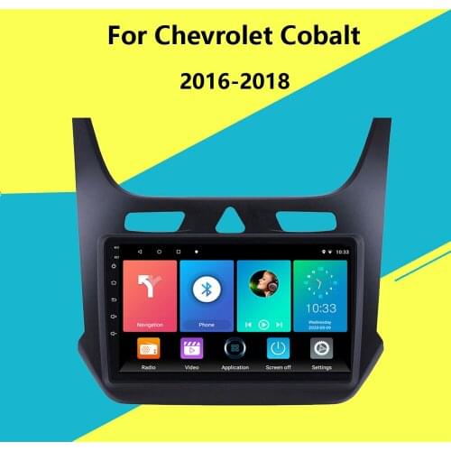 2 Din Adroid 8.1 Car Radio Stereo WIFI GPS Navigation Multimedia Player Head Unit For Chevrolet Cobalt 2016 2017 2018 with Frame