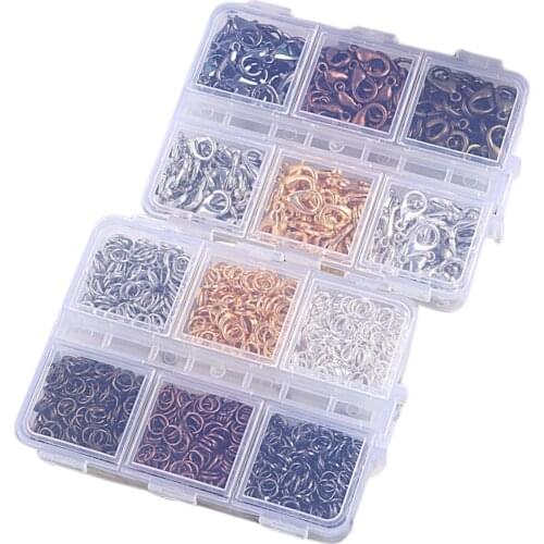2Box Jewelry Findings Kit - Lobster Claw Clasps Open Jump Rings for Keychain