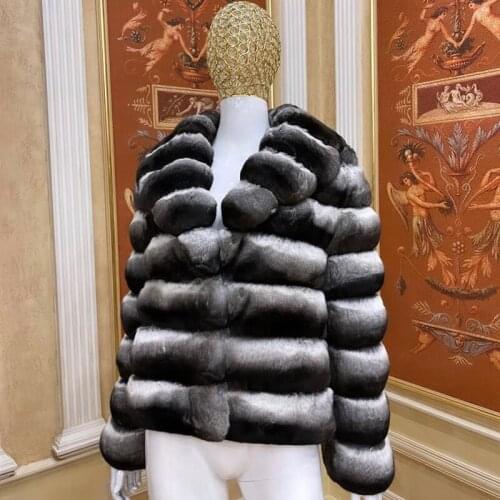 2021 Women Fashion Fur Coat 100% Natural Rex Rabbit Fur Jacket Custom Size And Color Plus Size Outwear