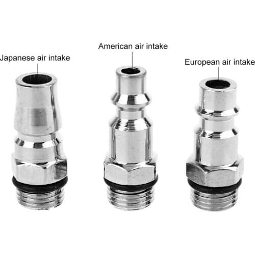 3PCS Heavy Duty Air Hose Fittings 1/4 NPT Tools Plug Compressor Quick Coupler US JP EU Type Set