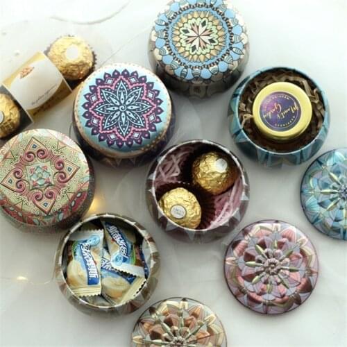 5/10pcs Gifts Christmas Round Famous Wind Candy Chocolate Dessert Gift Box Multi Style Wedding Birthday Party Decor Festival