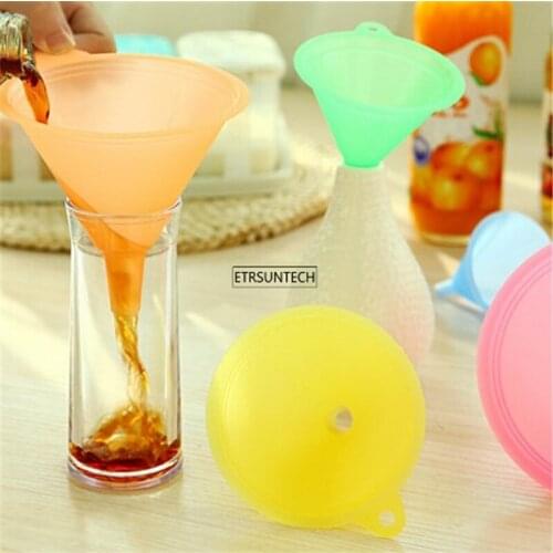 50Set High Quality Colorful Plastic Funnel Household Liquid Oil Dispensing Pour Oil Fuel Car Kitchen Gadgets