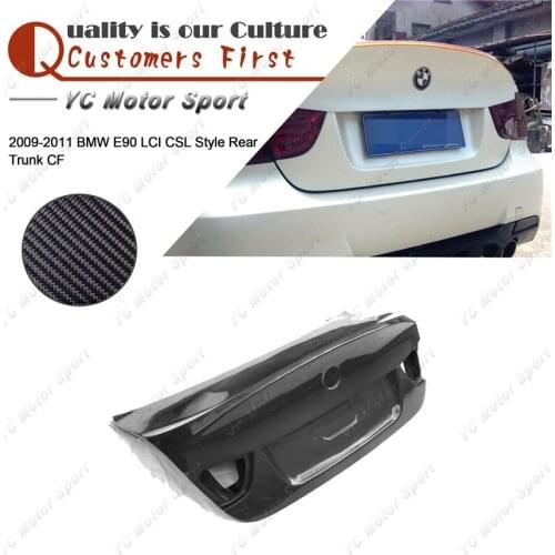 Car Accessories Carbon Fiber CSL Style Trunk Boot Lid Fit For 2009-2011 E90 LCI Rear Trunk Bootlid Car-styling