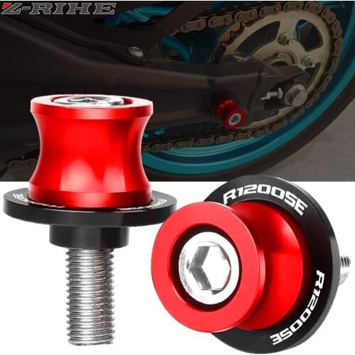 FOR BMW R1200SE R 1200 SE 2010 2011 2012 2013 Motorcycle accessories Aluminum Swingarm Spools slider stand screws R1200SE logo