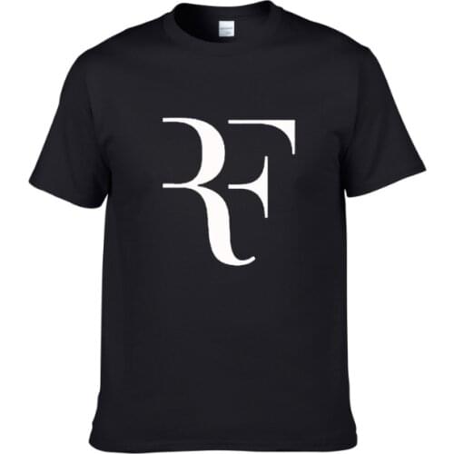 2021Creative design RF roger federer logo t shirt solid color cotton T Shirt Mens New Arrival Style Short Sleeve Men t-shirt