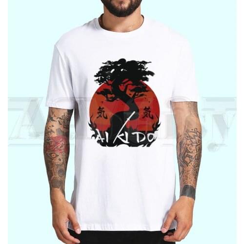 Aikido Printed T Shirts Spring Tops Tees Men Women Short Sleeve Casual T Shirt