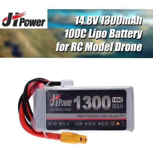 Hot Sale JHPower 14.8V 1300mAh 4S 100C Original Rechargeable Lipo Battery with XT60 Plug for RC Model Drone RC Boat