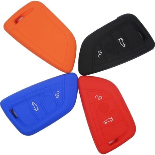 Kutery 3 Buttons Silicone Car Key Cover Case For BMW X1 X5 F15 X6 F16 1 2 5 7 Series 2016 2017 2018 G30 G11 F48 F39