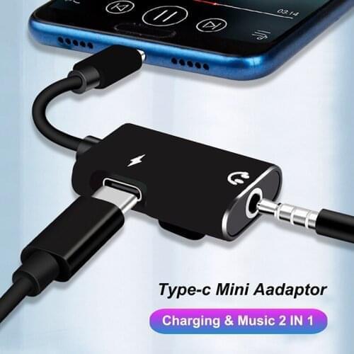 Splitter Headphone Cable USB Type C To 3.5mm Jack Type C Audio Aux Adapter Charger Cord Usb-c For Xiaomi Huawei Phone Converter
