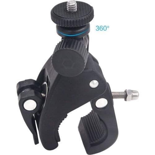 Bike Bicycle Motorcycle Handlebar Handle Clamp Bar Camera Mount Tripod Adapter For Gopro Hero 8 7 6 5 4 Sport Camera