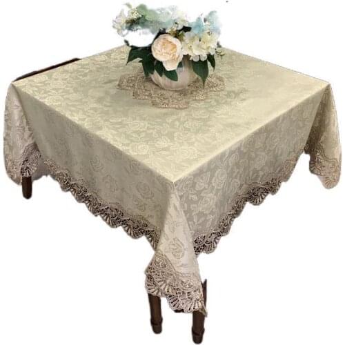 Square Tablecloth European Style Home Lace Cloth Tea Table Mahjong Table Square Tablecloth Square Dining Table Tablecloth
