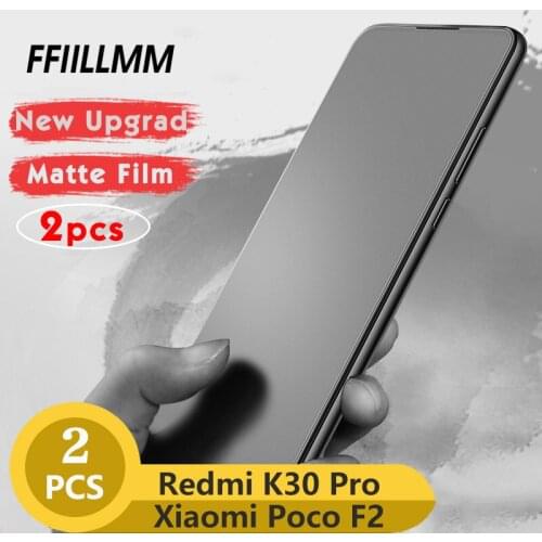 2Pcs/lot Matte Protective Glass For Xiaomi Poco F2 Pro X2 Tempered Glass For For Redmi K30 Pro Matte Screen Protector For Xiaomi