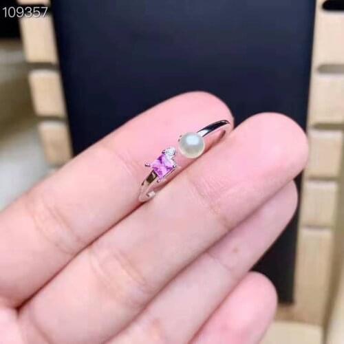 Natural Sri Lanka Ceylon Pink Sapphire Ring Fine Jewelry 3mm