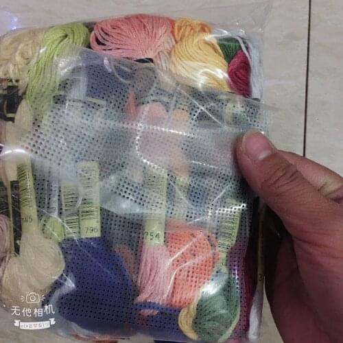 Choose CXC Threads Number Total 100 Skeins Thread +your colors Embroidery Cross Stitch Floss+20*10CM water soluble canvas Gift 4