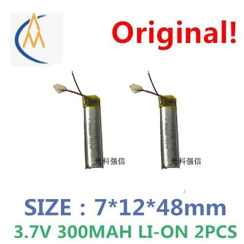 New sufficient capacity polymer li-ion battery 3.7 V 701248 300 mah MP3 radio/equipment/mini bluetooth headset LED toys
