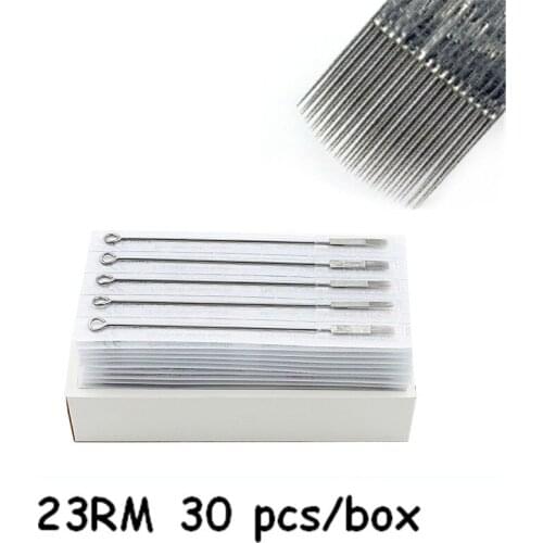 30PCS 23 RM EZ Disposable Sterilized Tattoo Needles Round Magnum Needles Stainless Steel For tattoo grips tattoo tips
