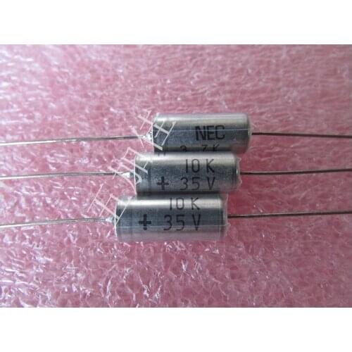 Original New 100% CS02H1V100K-1 35V10uf 10% axial tantalum capacitor (Inductor)