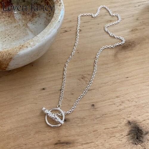 925 Sterling Silver Necklace Bumpy Stick Elegant Choker Necklace For Women Crater Ot Bucket Necklace Fine Jewelry Korean Style