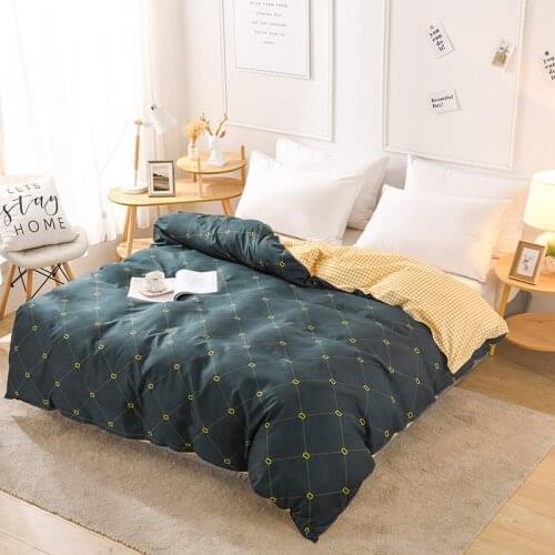 Brand Geometry Printed Green Duvet Cover Quilt Cover Comforter Case 150x200cm 180x220cm 200x230cm 220x240cm Size Home Textile