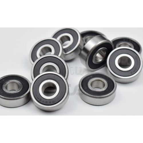 629RS 9*26*8mm 10pieces bearings rubber Sealed Miniature Mini Bearing 629 629RS chrome steel deep groove bearing