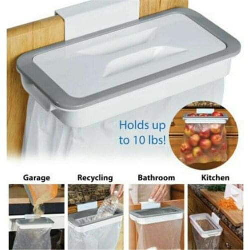 Trash Garbage Hanging Bag Hanger Durable Rubbish Holder Kitchen Support Cabinet Stand Trash Rack Storage Hanger Organizer