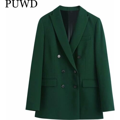 Женские двубортные пиджаки PUWD China At AliExpress