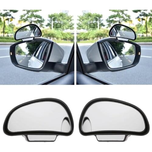 QILEJVS Car Vehicle Universal Side Blind Spot Mirror Wide Angle View Safety Rear Mirrors