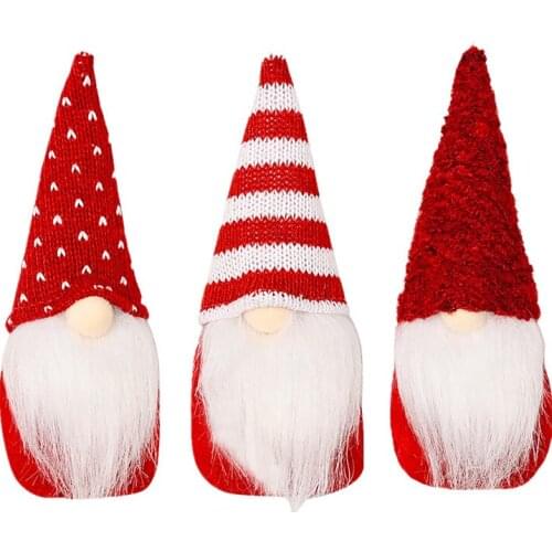 Christmas Gift Pendant Scene Layout Santa Claus Christmas Tree Ornaments Doll Christmas Faceless Dwarf Decoration Home Pendant