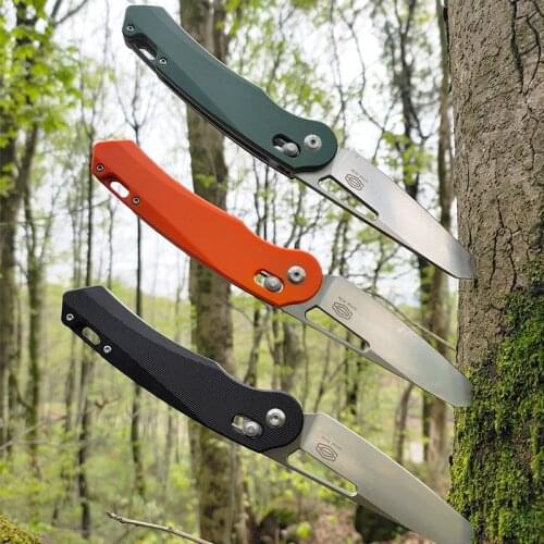 CS S503 Outdoor Adventure Folding Knife High Hardness D2 Blade Material G10 Handle Fishing Barbecue Multi-Purpose Sharp Cutter