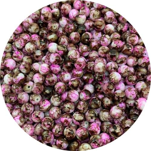 4/6/8/10mm Glass Beads Round Loose Spaced Beads DIY Bracelet Earrings Charms Necklace Beads For Jewelry Making SHS201