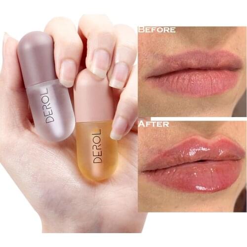 DEROL Instant Volumising lips plumper Long-lasting Moisturizing Nursing Lip Oil Reduce Lip Fine Lines Plump Serum