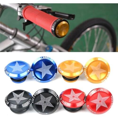 1 Pair Bicycle Handlebar End Plugs Aluminum Alloy Wearproof MTB Bike Handles Grips Caps Stoppers Cycling Accessories