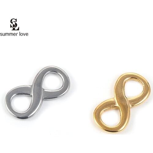 10pcs High Quality Stainless Steel Infinity Symbol Charms For Jewelry Making DIY Bracelets Connectors Pendants Accessories