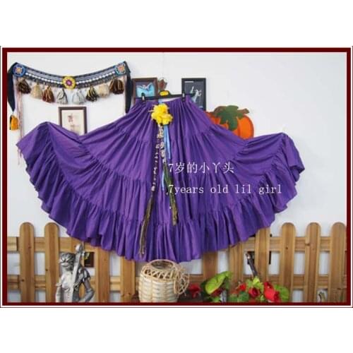 4Tiered 20Yards100%Cotton Tribal Belly Dance Skirt EM19