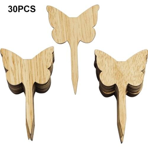 50pcs Wooden T-Shape Plant Labels Garden Seedlings Sign Tags Marker Sticks for Succulent Herbs Flowers Tray Seed Potted