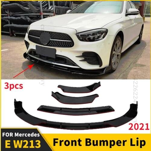 Accessories Splitter Cover Trim High Quality Front Bumper Lip Chin Styling Facelift Body Kit For Mercedes Benz E W213 2021
