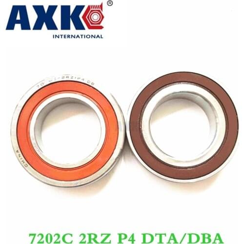 Axk 1pair 7202 7202c 2rz P4 Dt Db 15x35x11 Sealed Angular Contact Bearings Speed Spindle Bearings Cnc Abec-7